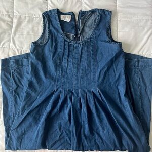 Talbots vintage denim pleated maxi dress